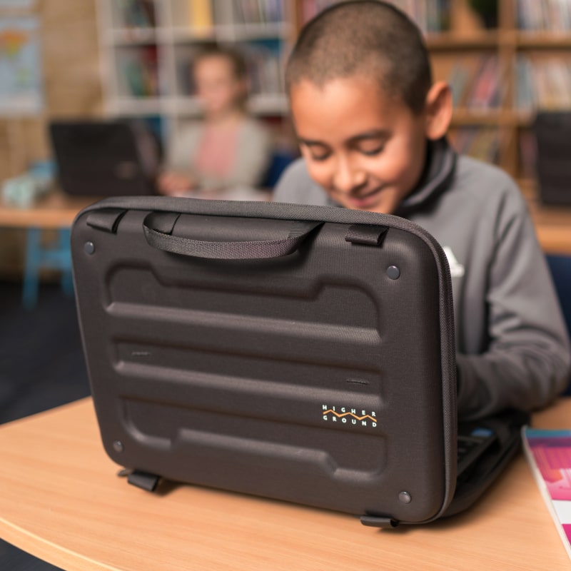 student using work in style laptop case